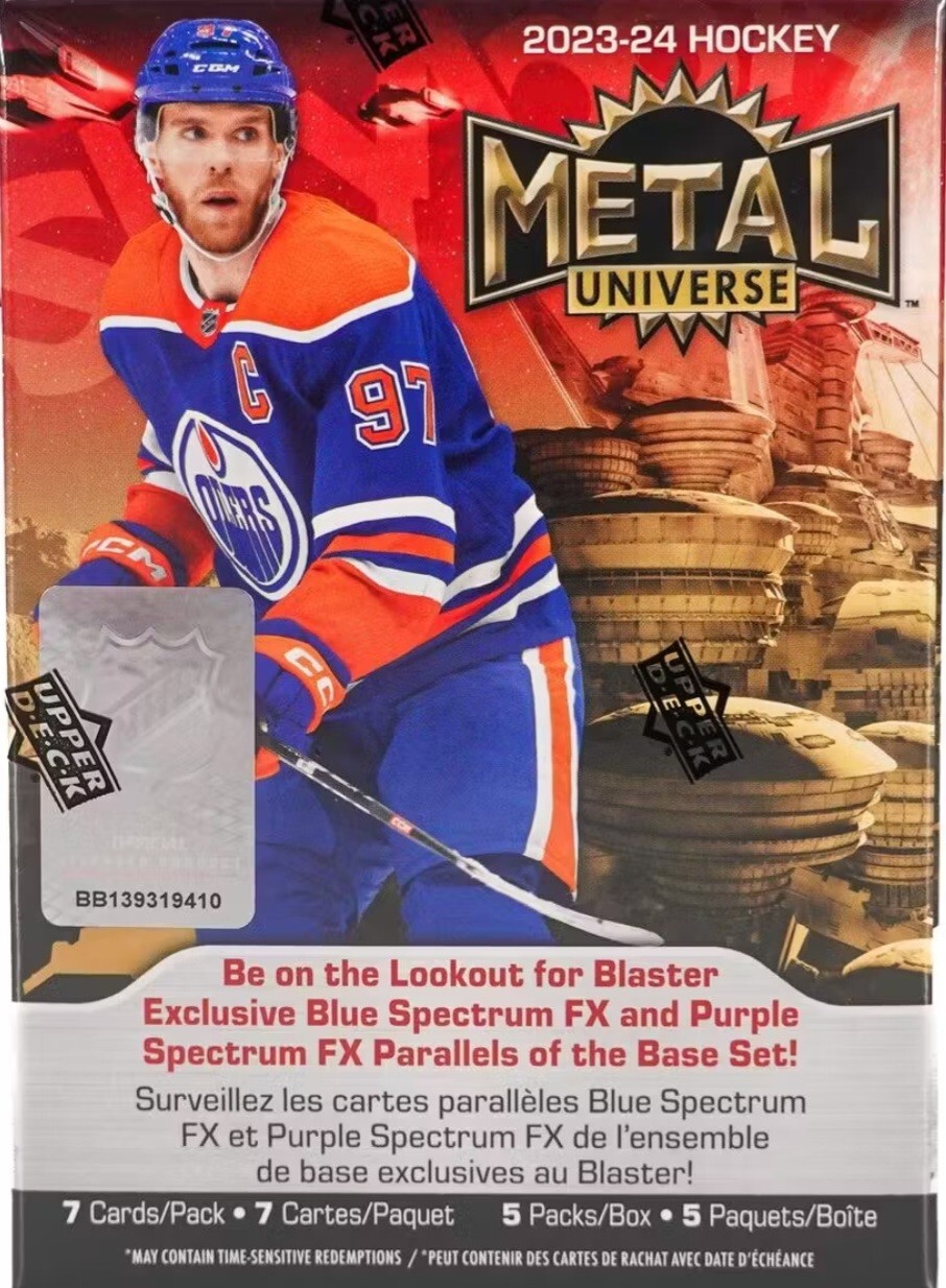 2023-24 Skybox Metal Universe Hockey Factory Sealed Blaster Box 5 Packs