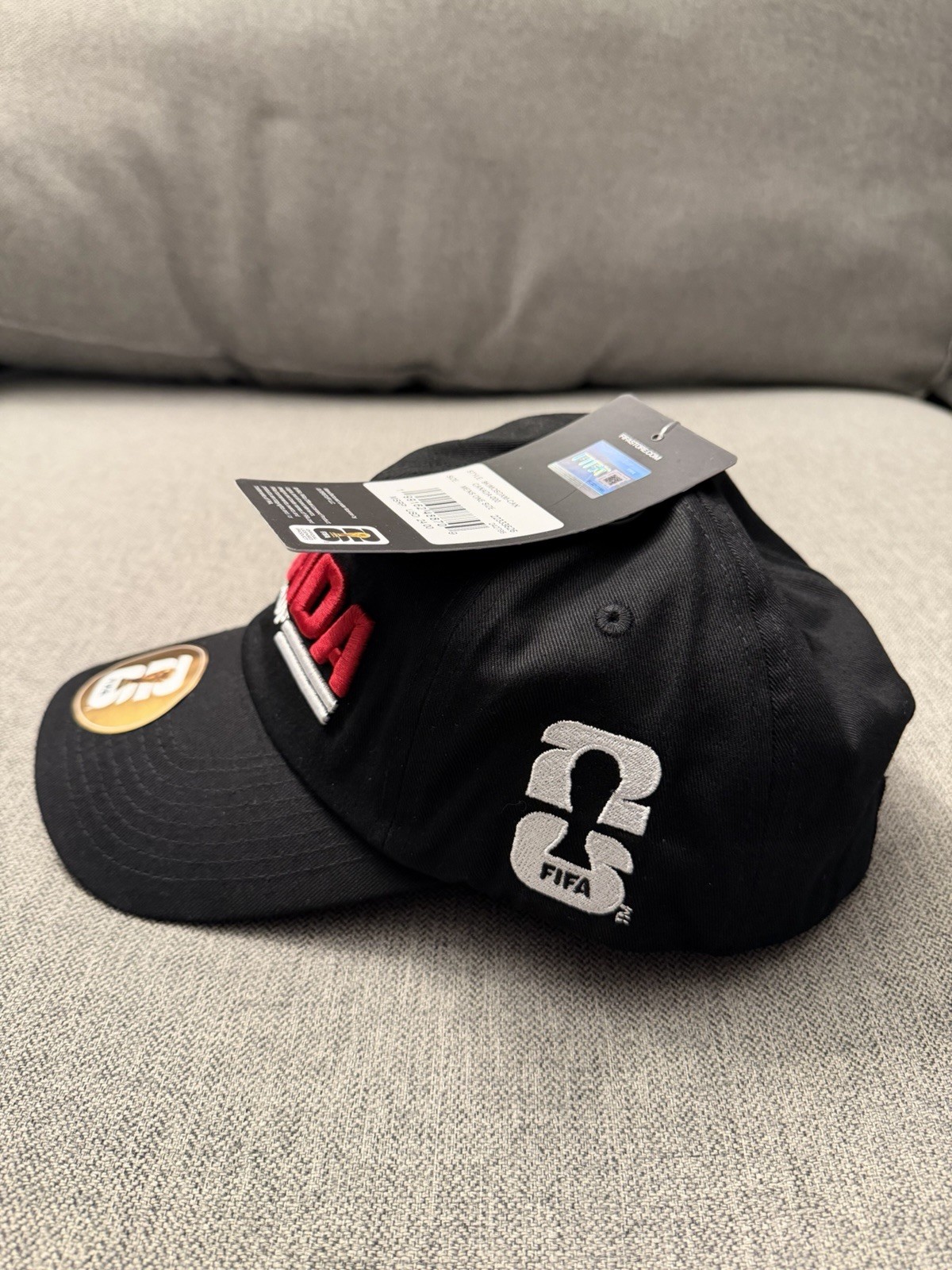 Outerstuff Canada FIFA World Cup 2026 Men’s Cap Black Red White Official