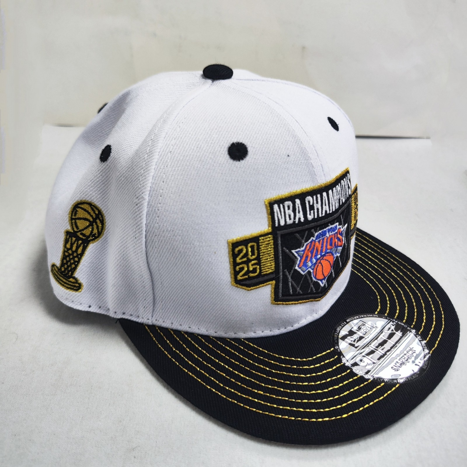 New York Knicks 2026 NBA Champions Locker Room Hat White NewEra Replica