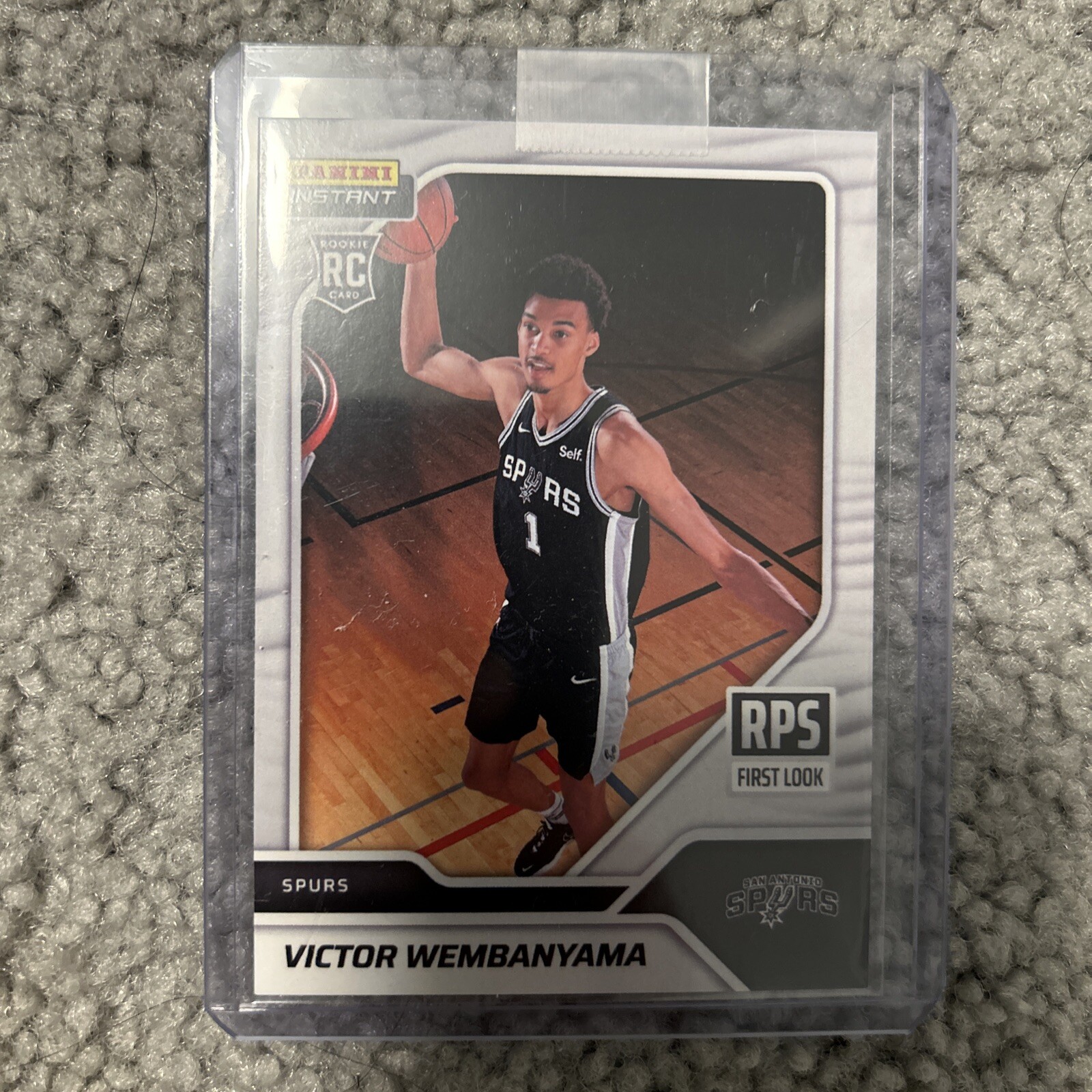 Victor Wembanyama 2023 Panini Instant Rookie First Look RC Card No. RPS-1 Spurs