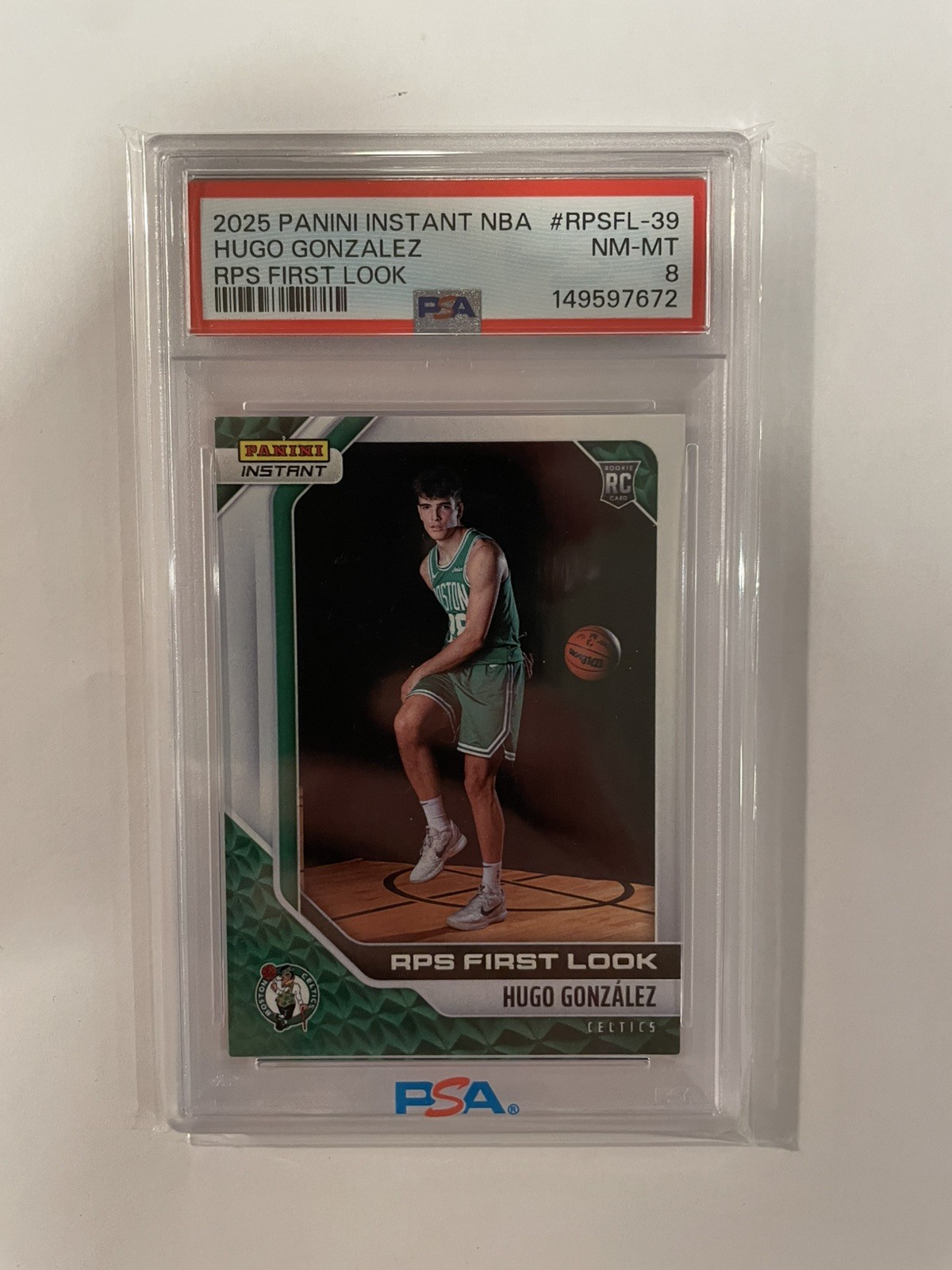🇪🇸 2025 Panini Instant NBA PR 315 RPS First Look Hugo Gonzalez PSA 8 🏀