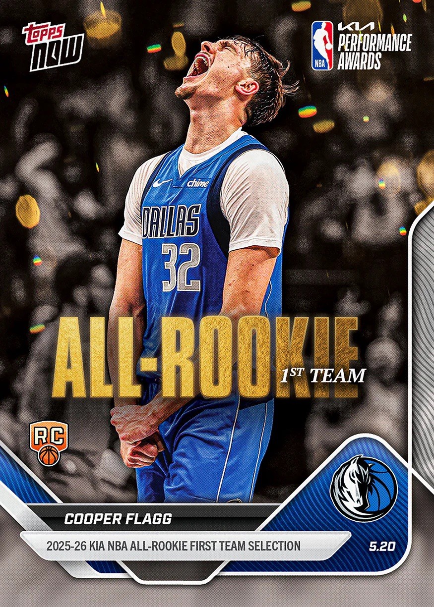 Cooper Flagg RC All-Rookie 1st Team – 2025-26 NBA Topps NOW – Card AR01 Presale