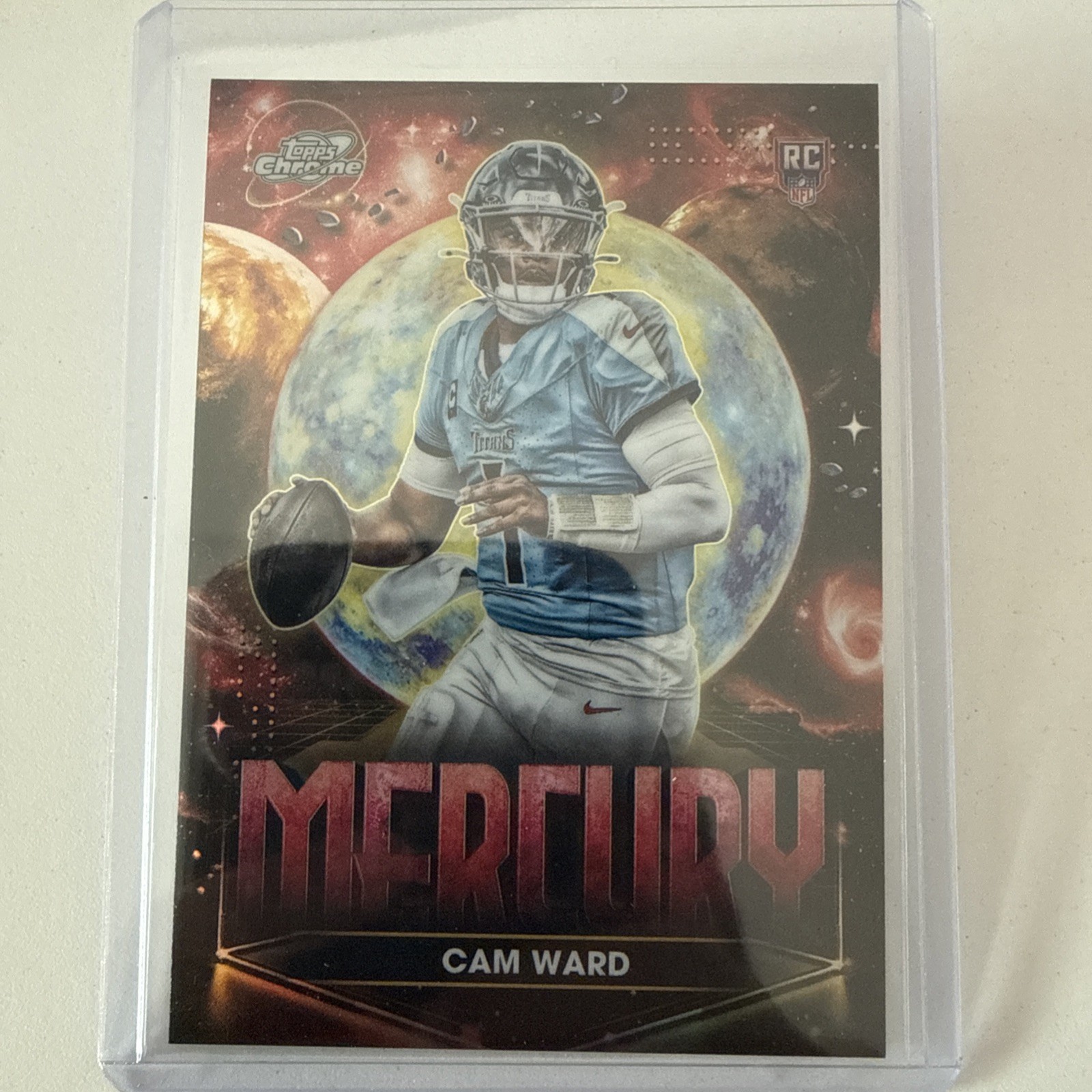 2025 Topps Cosmic Chrome Cam Ward PPM-CM Mercury Planetary Pursuit SSP Titans RC