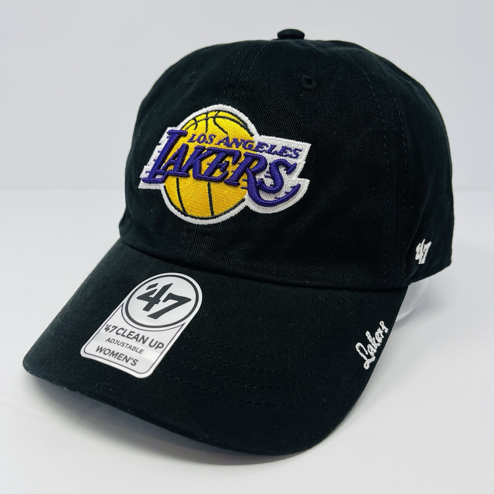 ‘47 Brand NBA Los Angeles Lakers Womens Adjustable Strapback Black Hat Cap NEW