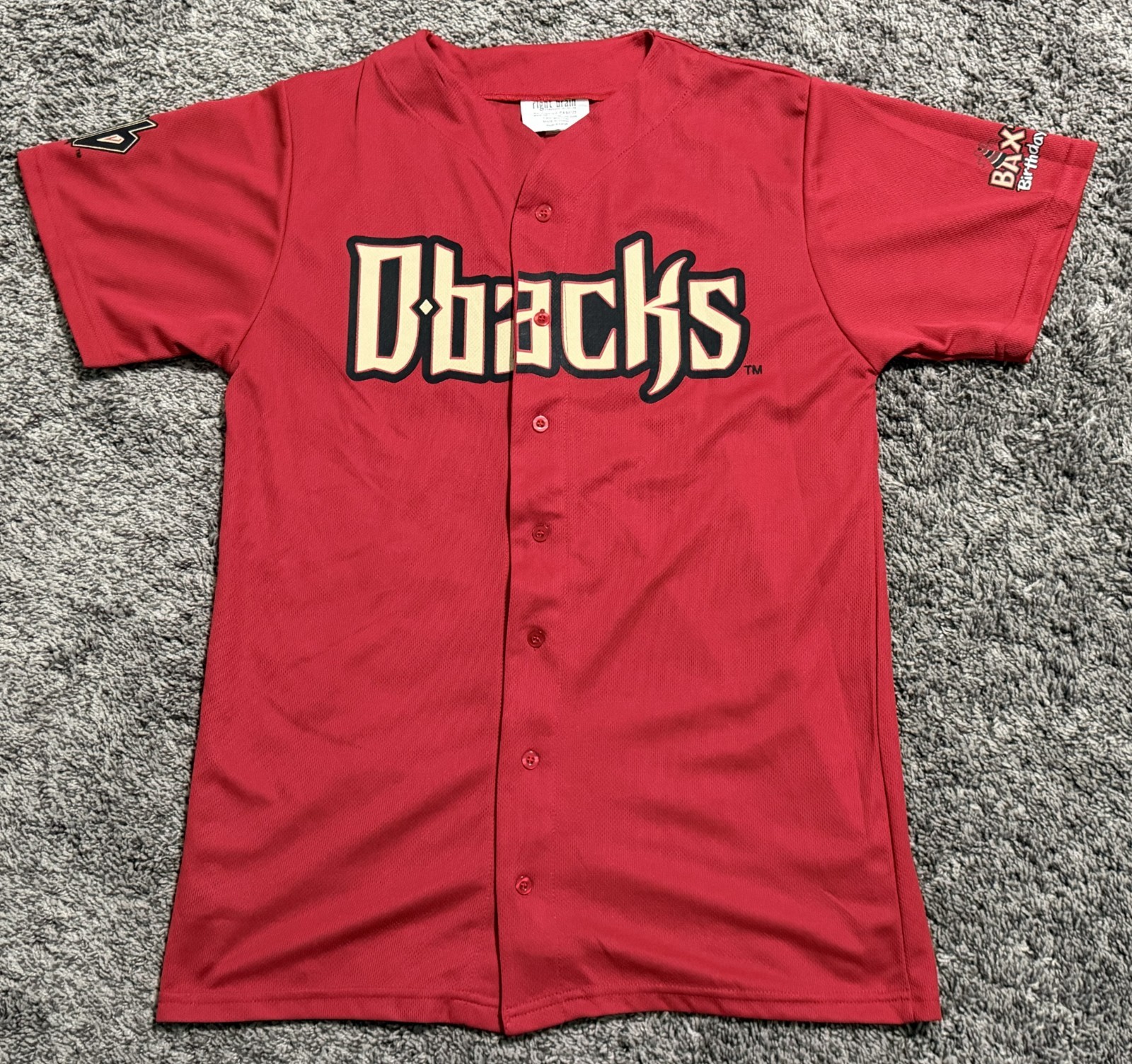 SEALED AZ Diamondbacks Baxter Birthday Bash Jersey 2010 Kids Only SGA – Youth XL