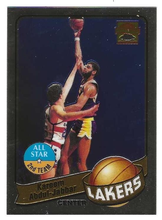 2001-02 Topps Chrome Kareem Abdul-Jabbar Reprint #11 Los Angeles Lakers BV$5
