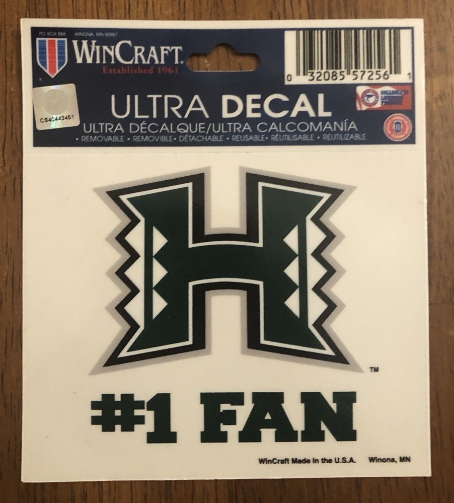 University Of Hawaii Rainbow Warriors – #1 Fan Sticker/Decal 3.5 In x 3 In
