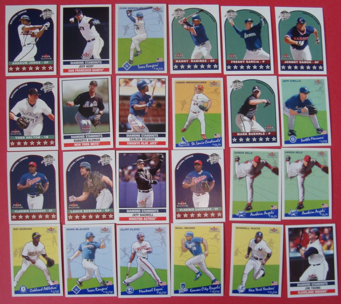 Lot over (1100) 2002 Fleer Tradition Update BASEBALL cards