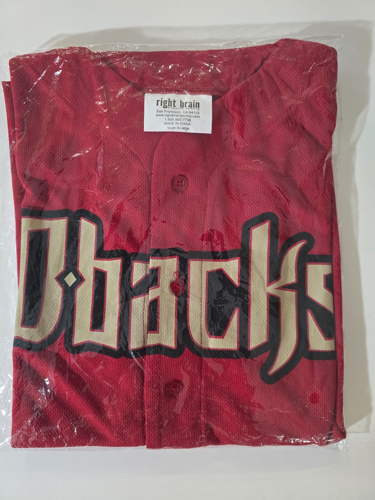 SEALED AZ Diamondbacks Baxter Birthday Bash Jersey 2010 Kids Only SGA – Youth XL