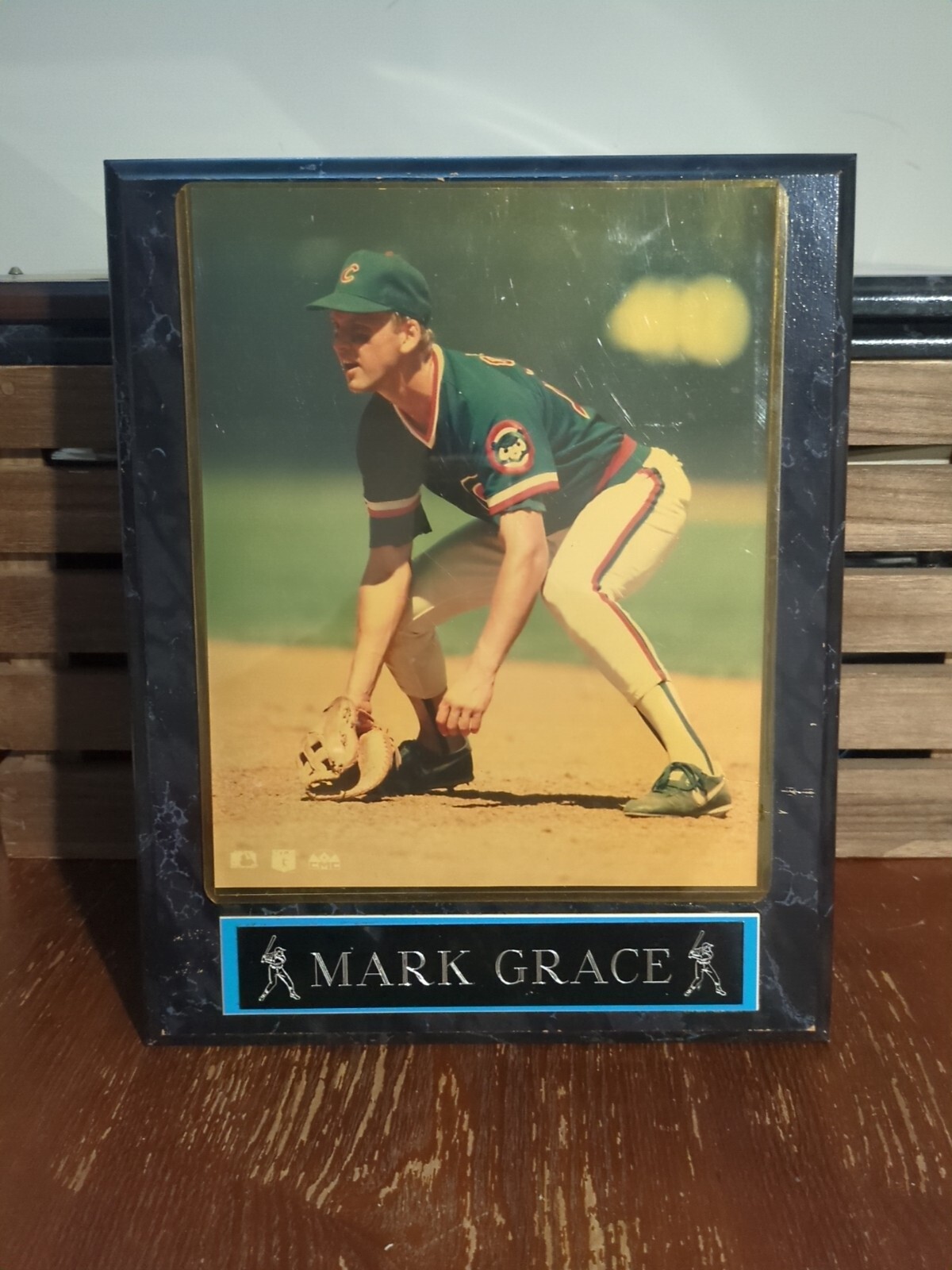 CHICAGO CUBS MARK GRACE 10.5 X 13in PLAQUE WITH 8 X 10 PHOTO