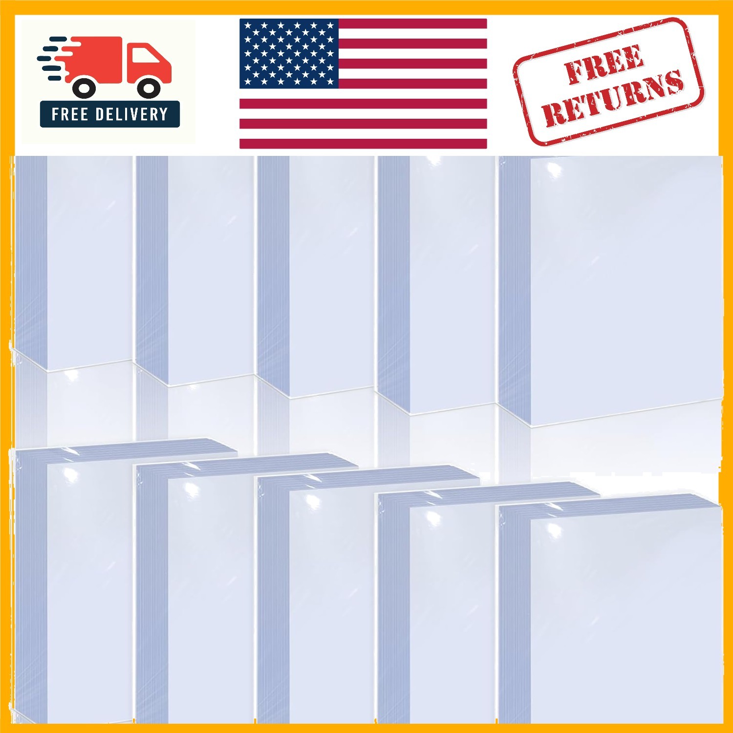 Durable Card Protector Sleeves 1000 Counts – Ideal for Baseball & Football Cards