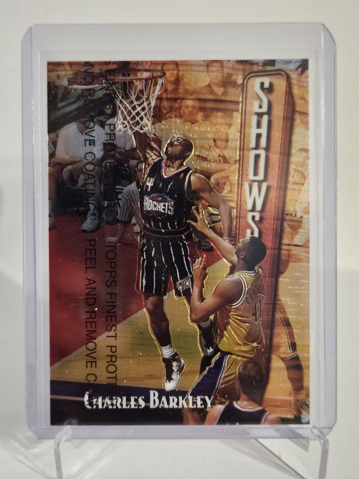 1997-98 Topps Finest Showstoppers W/Coating Charles Barkley #219 HOF Rockets
