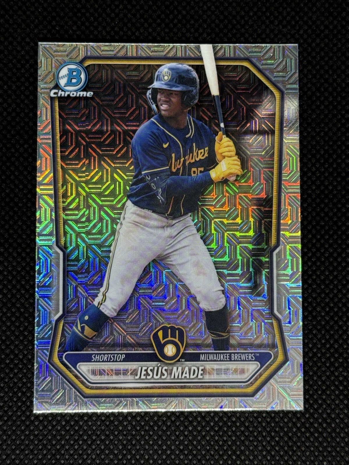 2026 Bowman Chrome Prospects- Jesus Made #BCP-96 Mojo Refractor MilwaukeeBrewers