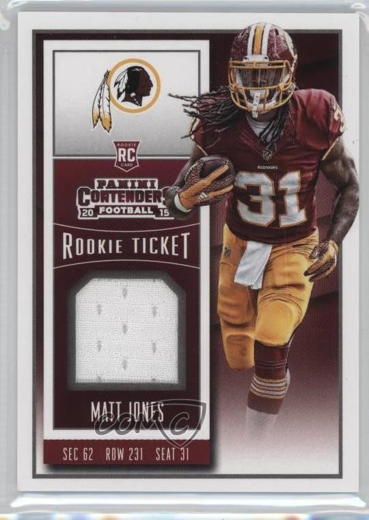 2015 Panini Contenders Rookie Ticket Swatches Matt Jones (Standing Upright) 2r5