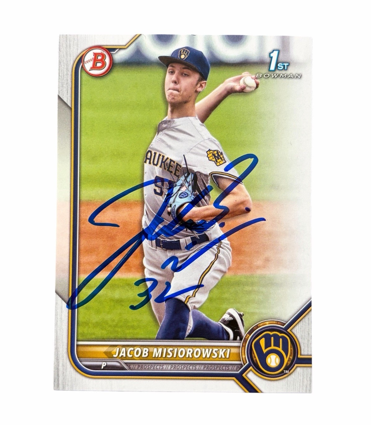 Jacob Misiorowski Signed Card 1st Bowman Paper Autographed Auto