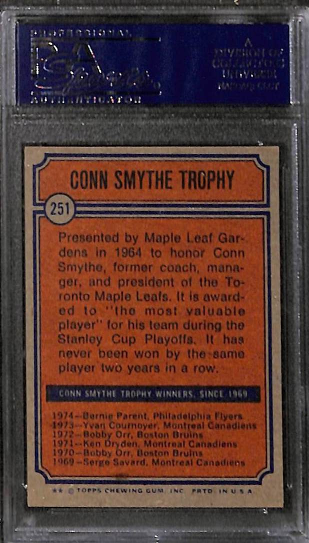 1974 Topps #251 Conn Smythe PSA 8 NM-MT 23044356
