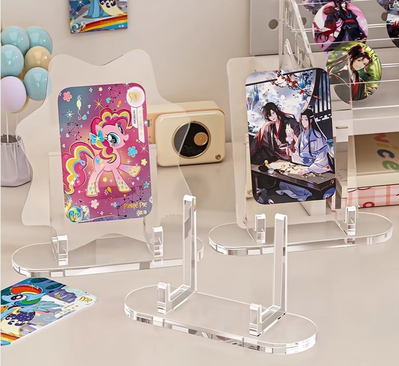 Clear Acrylic Trading Card Display Stands 100Pack–PSA/Graded Sports Card Holders