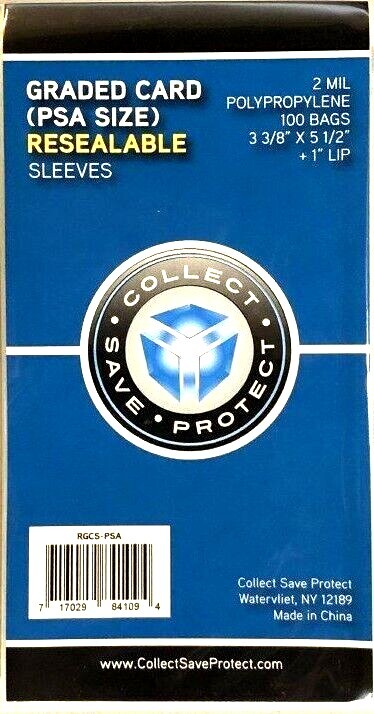 Graded Card Sleeves Bags Fit PSA SNUG FIT PSA Slabs 100, 200, 500, 1000, 2500