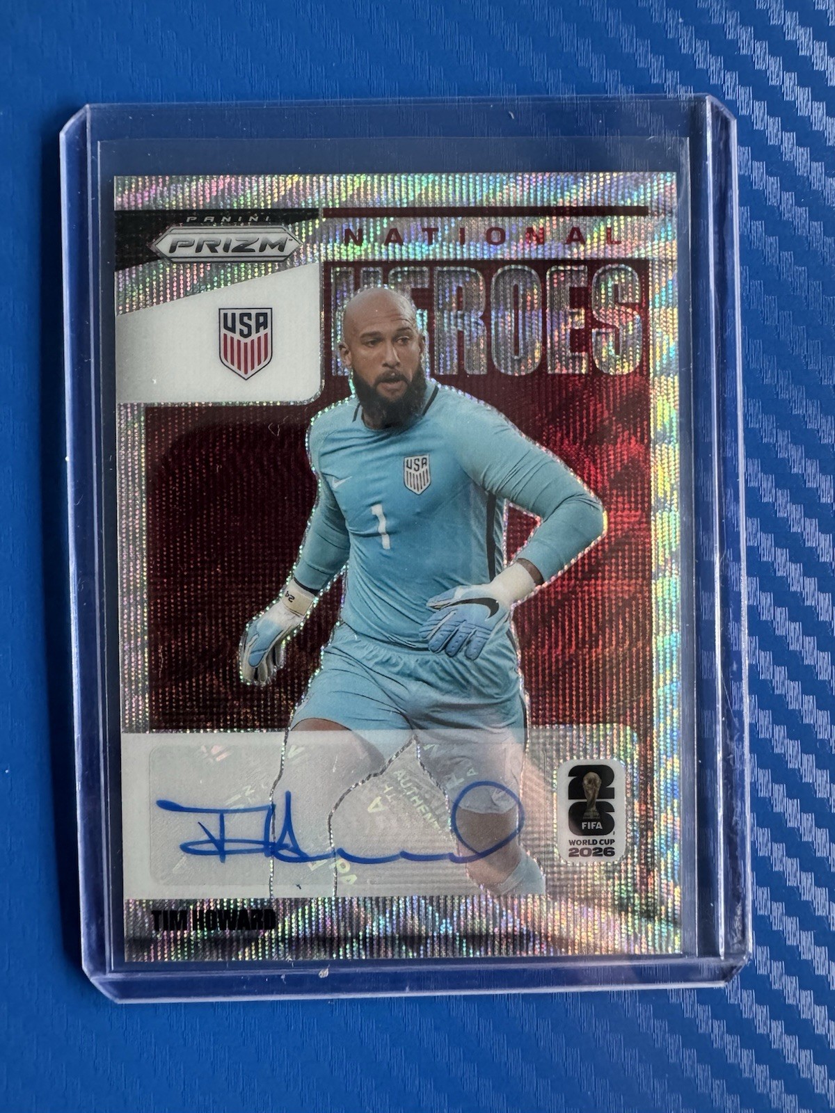 2026 Prizm FIFA World Cup National Heroes Auto Tim Howard Silver Wave USA