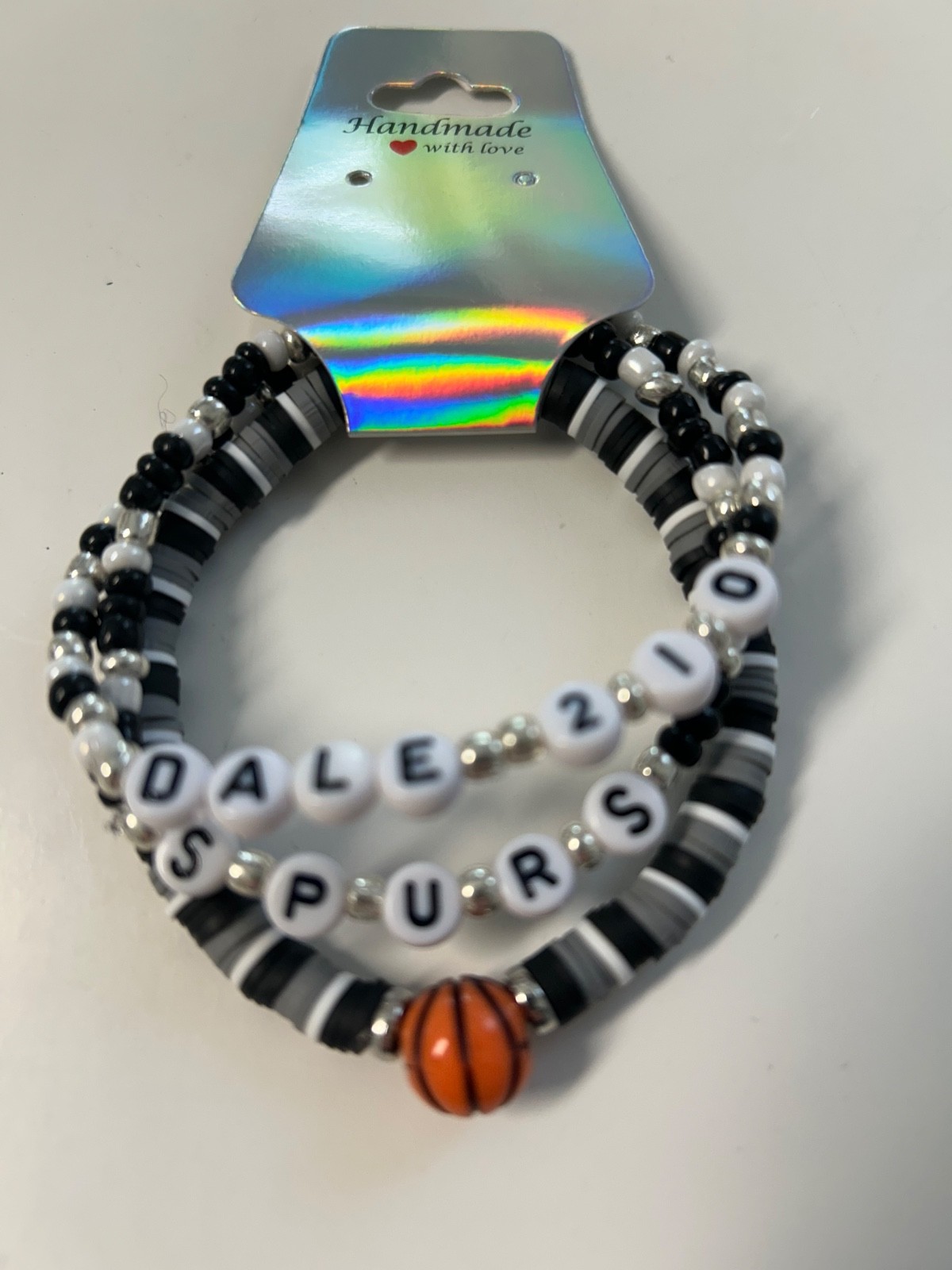 San Antonio Spurs 3 Piece Bracelet Set – DALE 2-1-0 Basketball Bead