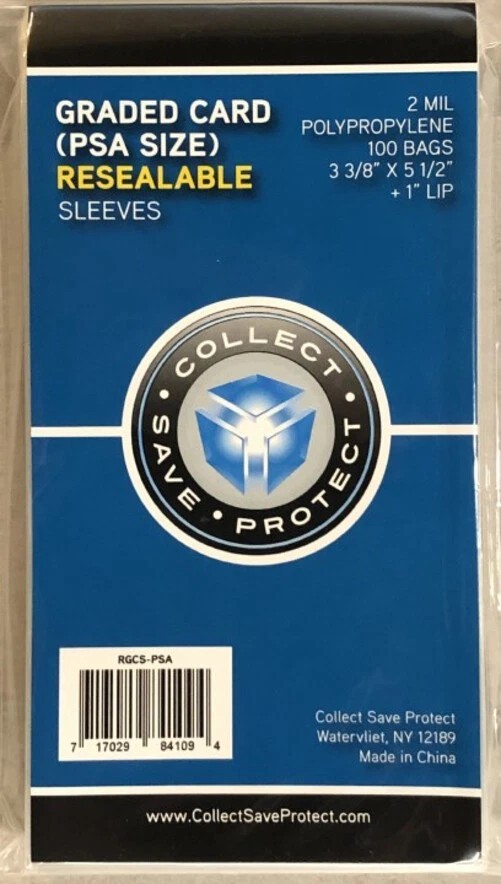 CSP Perfect Fit PSA Graded Card SLEEVES Resealable 100 200 500 1000 1500 2500