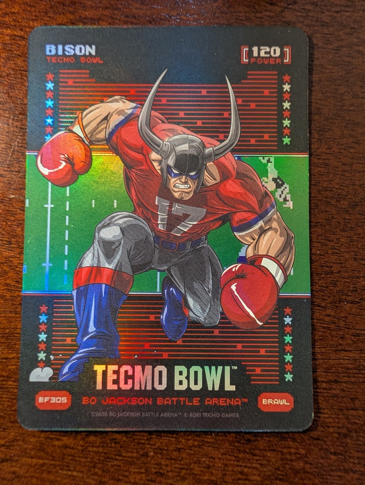 Bo Jackson Battle Arena Tecmo Bowl BF305 Bison Brawl Battlefoil – Josh Allen