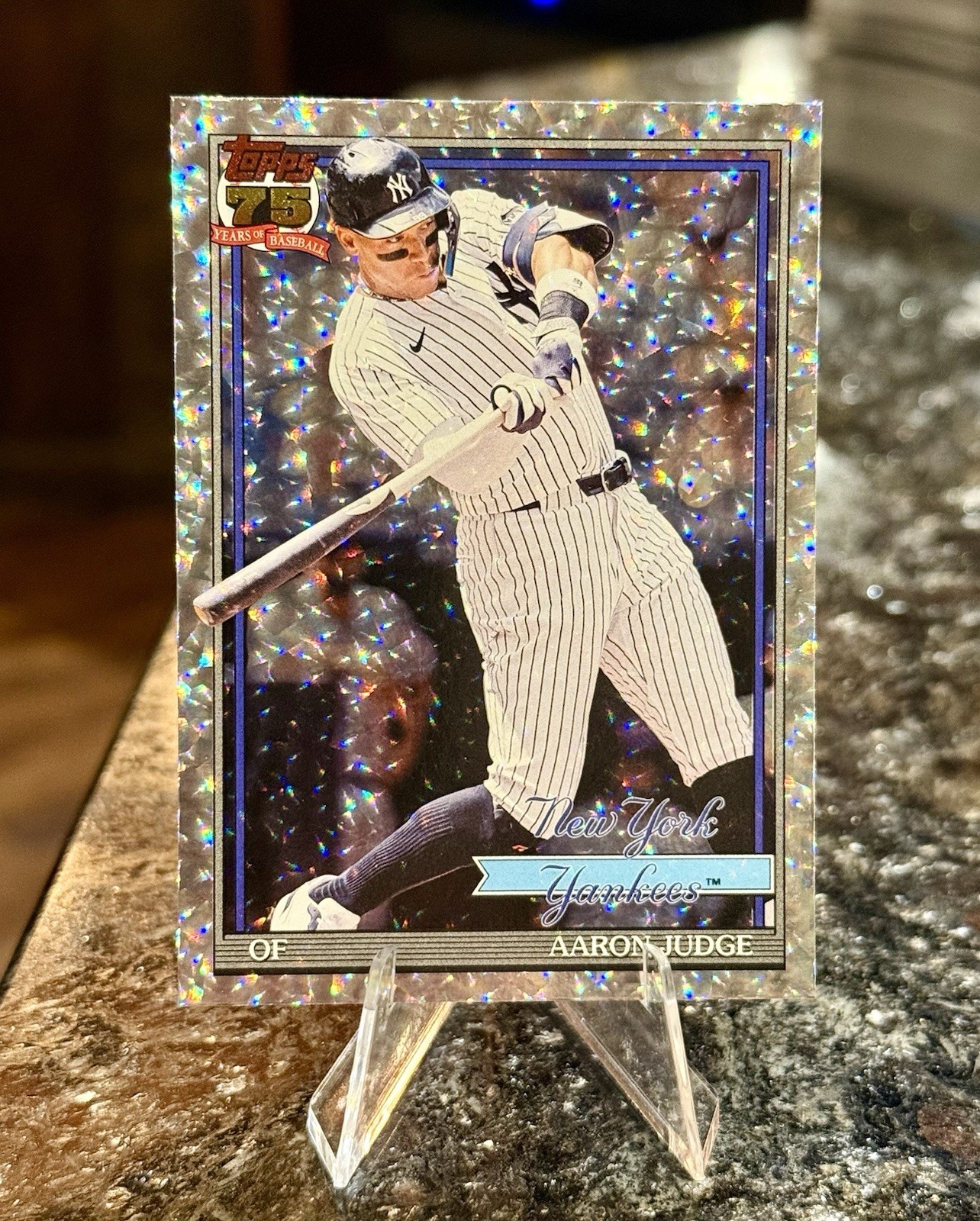 2026 Topps Series 1 AARON JUDGE 1991 75th CRACKLE FOIL Mega Exclusive T91-34