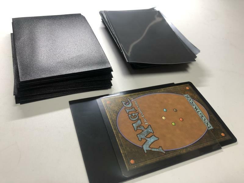 Lenayuyu 300pcs Black color Protector Standard MTG Card Sleeves 66x91mm Glossy