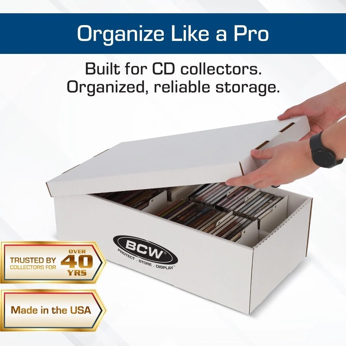 (2x) BCW CD Storage Box- Corrugated Cardboard Storage Box