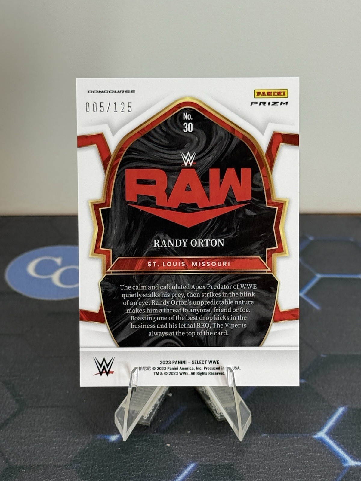 2023 Panini Select WWE – Concourse Randy Orton #30 White Prizm /125