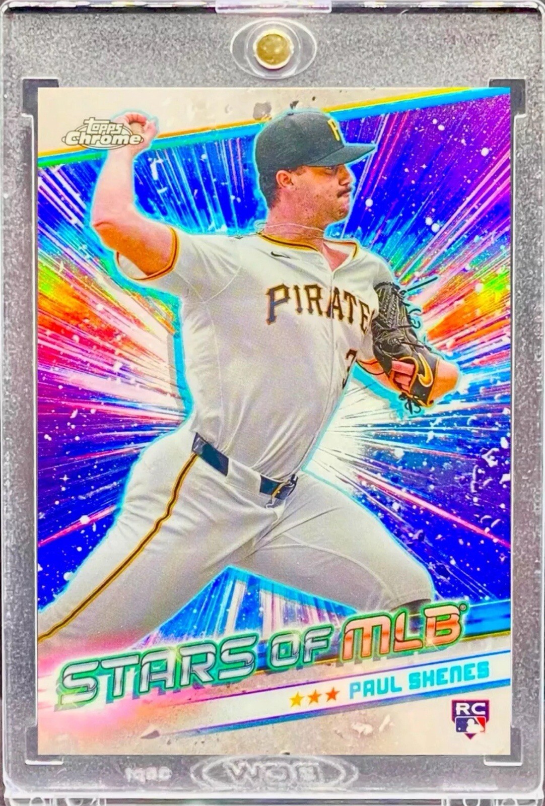 Paul Skenes RARE ROOKIE REFRACTOR TOPPS CHROME INVESTMENT CARD SSP PIRATES MINT