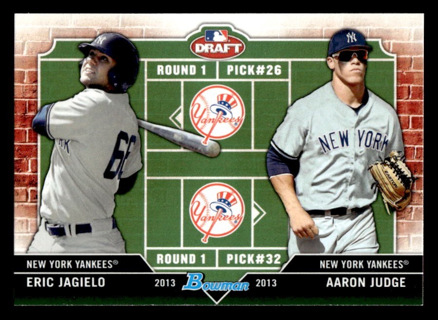 2013 Bowman Draft Aaron Judge / Eric Jagielo Dual Draftees #DD-JJ Yankees 3e91a