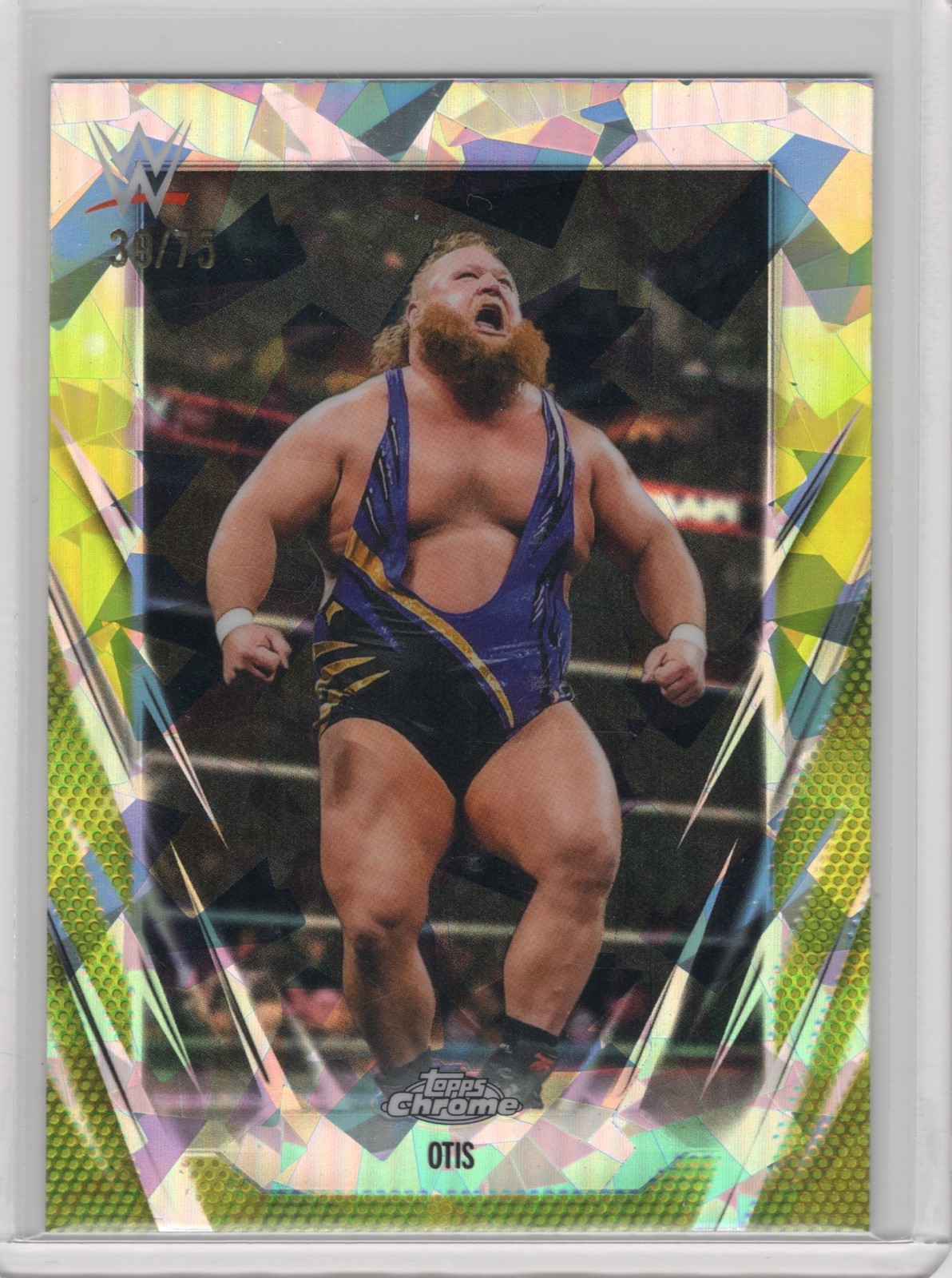 2026 Topps Chrome WWE Sapphire Otis #75 Yellow Sapphire /75