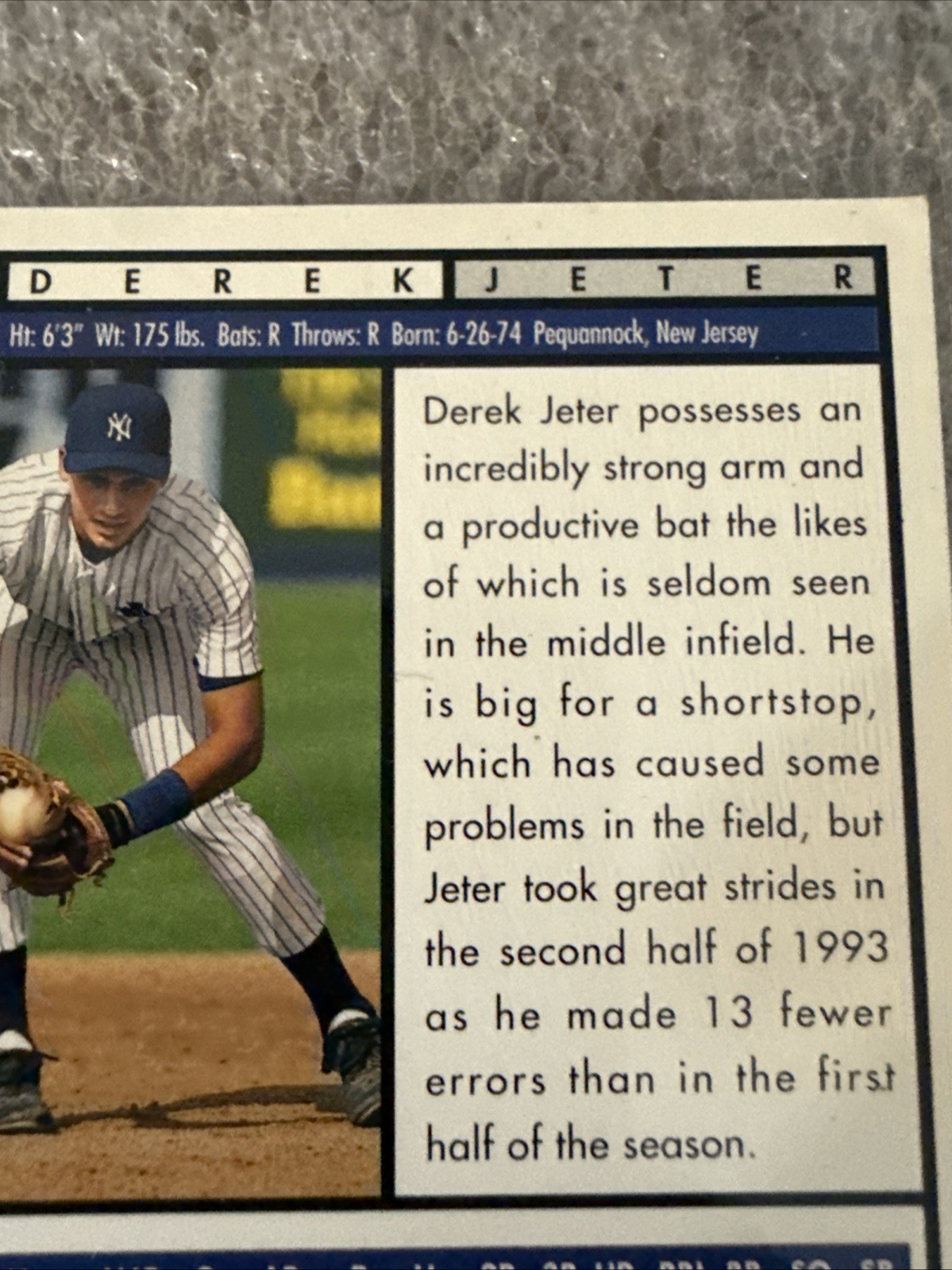 1994 Upper Deck Top Prospects #550 Derek Jeter Rookie RC HOF New York Yankees