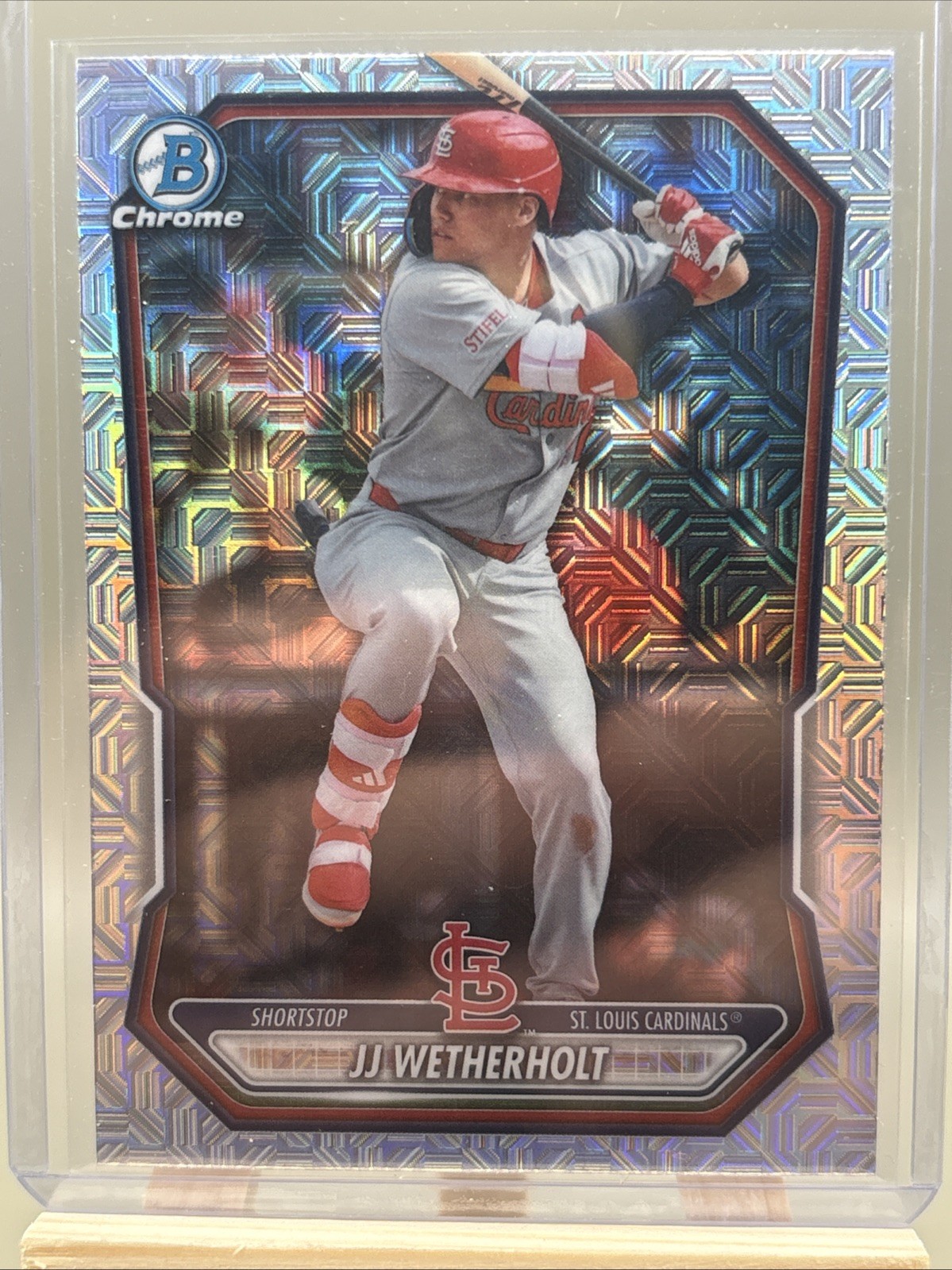 2026 Bowman Chrome JJ Wetherholt Mojo Refractor BCP-115 Cardinals Rookie
