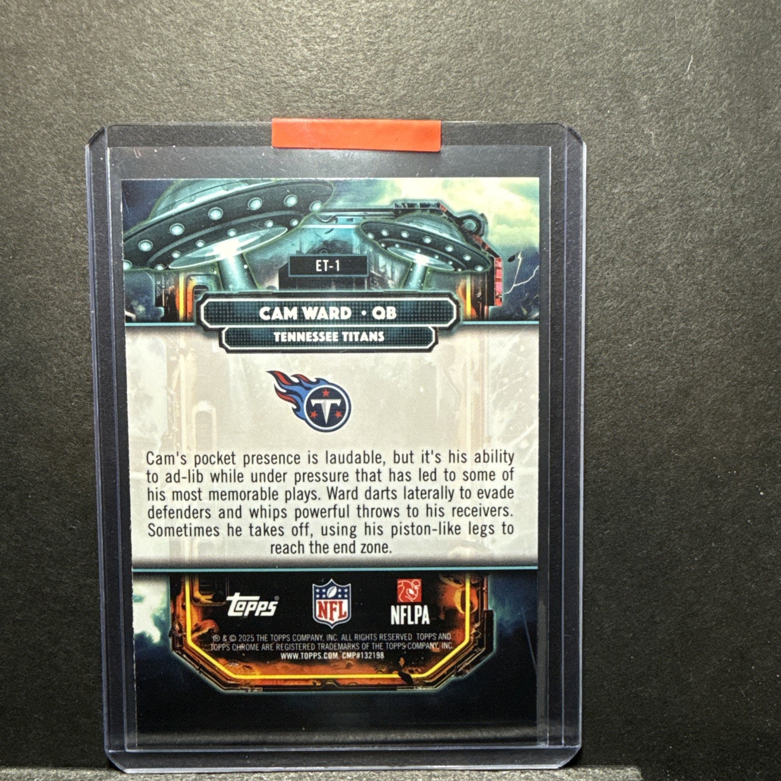 2025 Topps Chrome Cosmic Cam Ward ET-1 Extraterrestrial Talent (RC) Titans