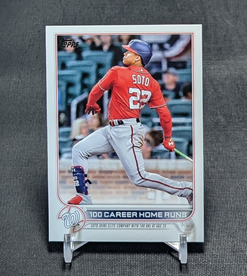 Juan Soto 100 Career Home Runs 2022 Topps Update Series Baseball Card #US68 Mets