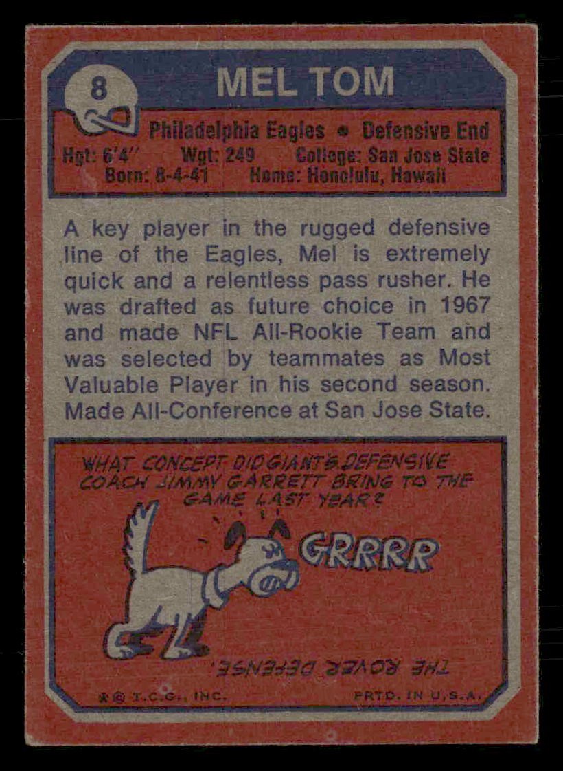 1973 Topps #8 Mel Tom
