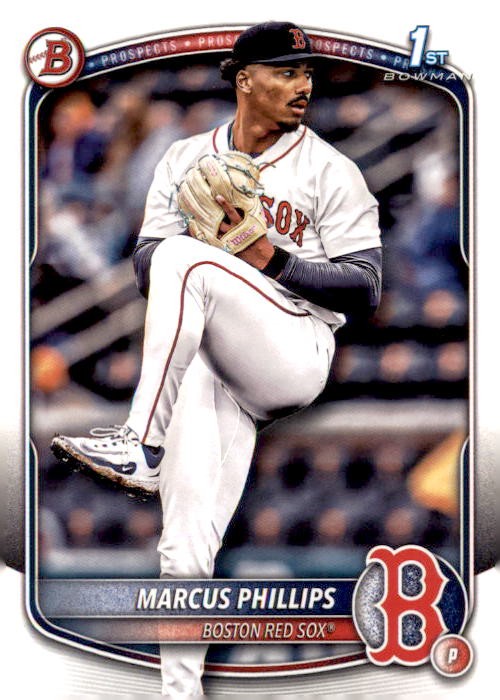 2025 Bowman Draft Paper Marcus Phillips Boston Red Sox #BD-54 5 Card Lot