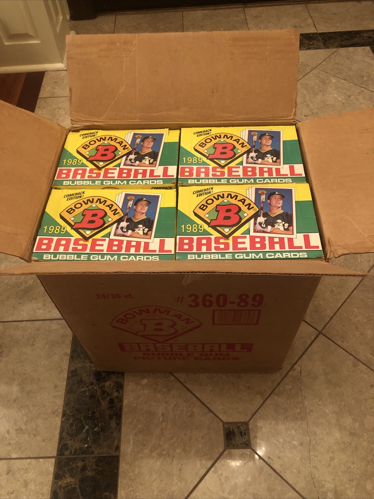 1989 Bowman Baseball Wax Box- From Sealed Case- Ken Griffey Jr Rookie RC