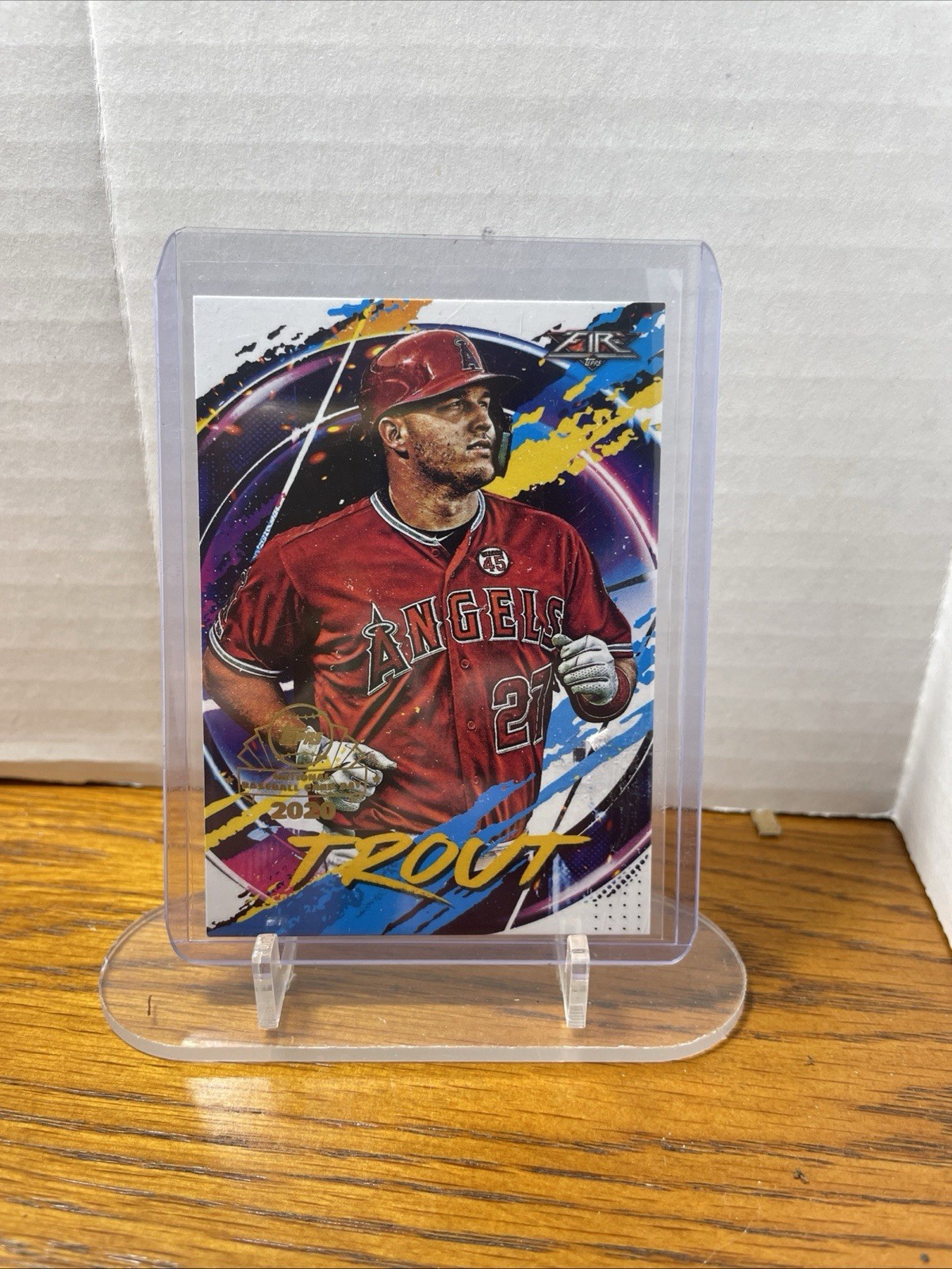 2020 Topps Fire Preview Mike Trout #FP-2 National Baseball Card Day LA Angels