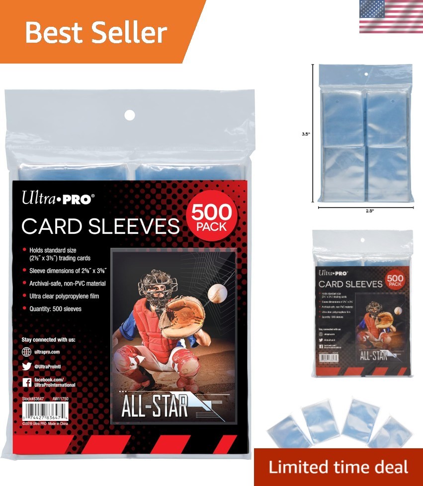 High-Transparency 500 Count Card Sleeves for Ultimate Collection Preservation