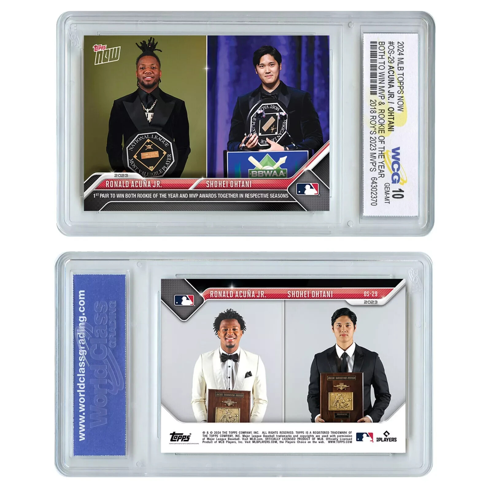 2024 Topps Now Ronald Acuna Jr. / Shohei Ohtani Dual Card #OS-29 MVP ROY GEM-10