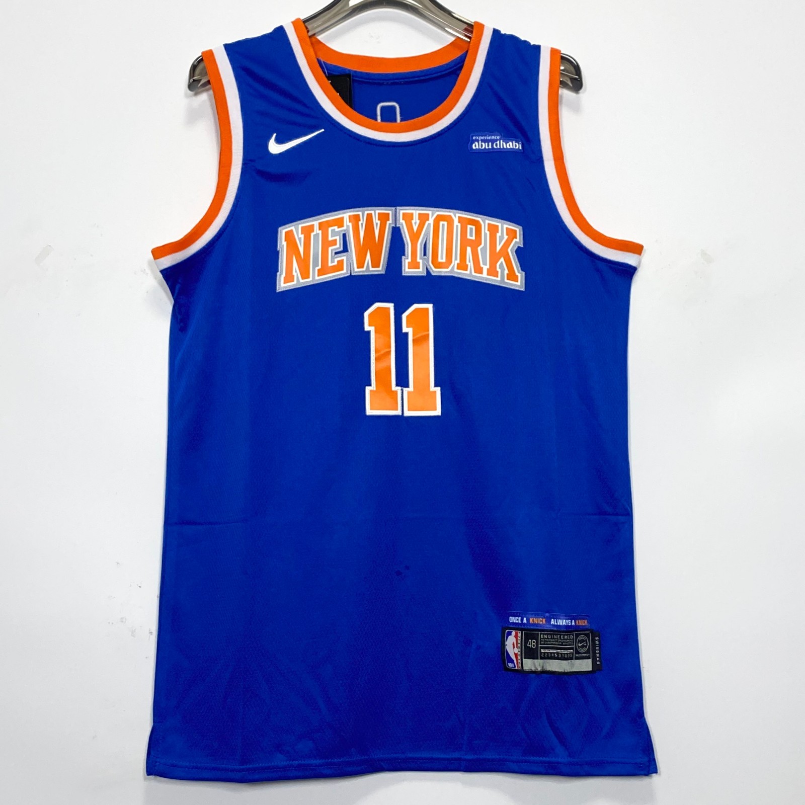 Jalen Brunson #11 Sewn Blue Crew Neck Jersey, Sizes S-2XL
