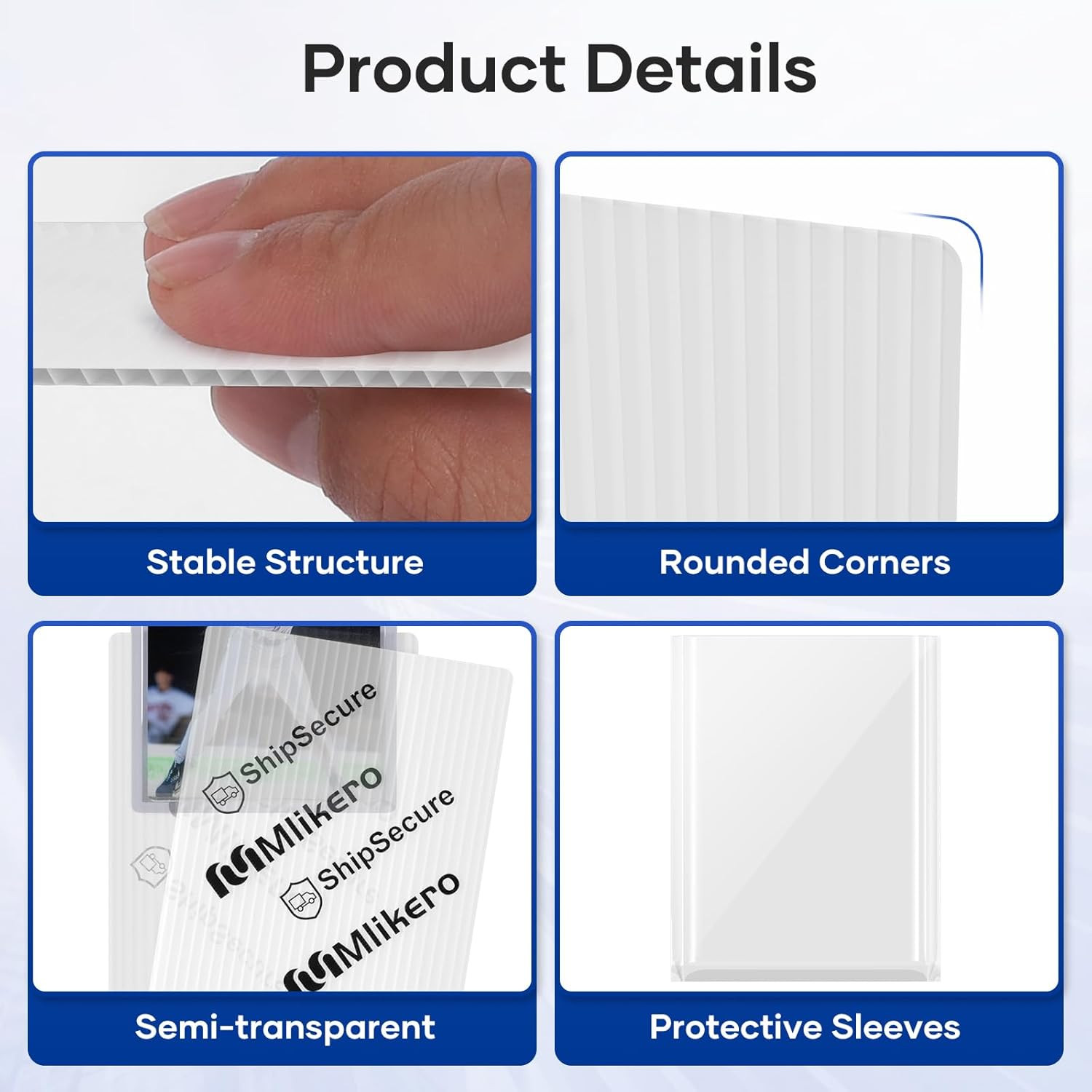120 Pack Trading Card Shipping Protectors, 3.5” x 4.5” Plastic Card Protect…