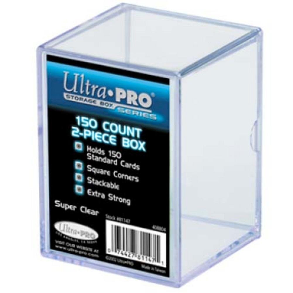 Ultra PRO 81147 2-Piece 150 Count Clear Card Storage Box 1 Pack,