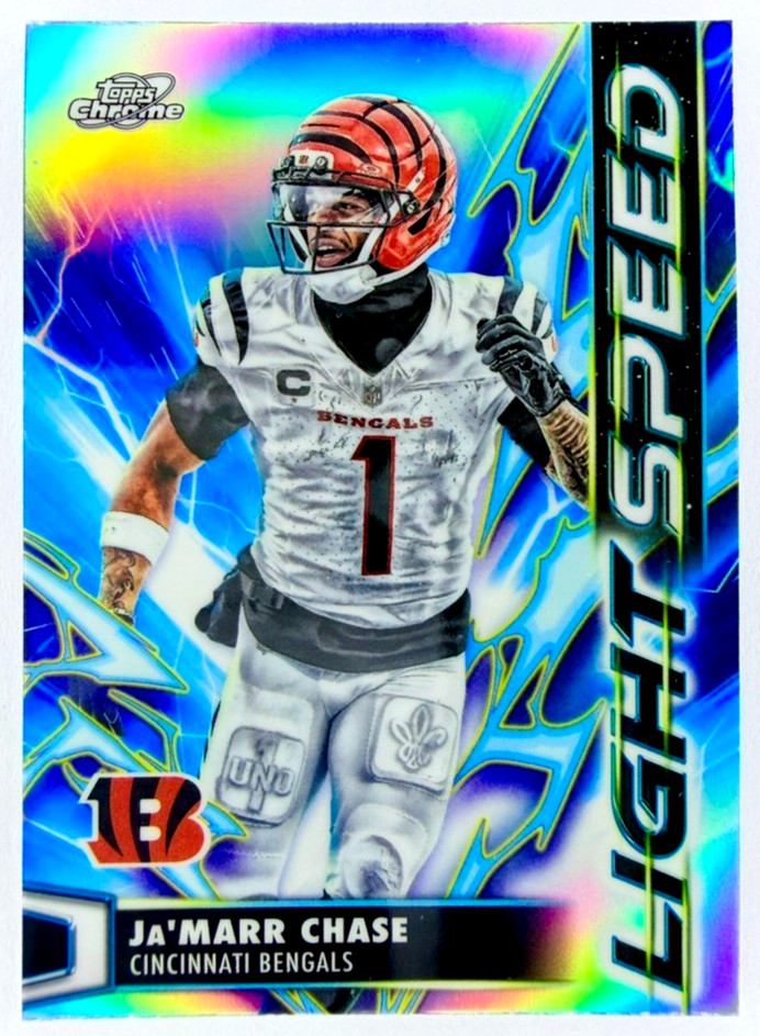 2025 Topps Chrome Cosmic JA’MARR CHASE #LS-23 Light Speed Refractor – Bengals