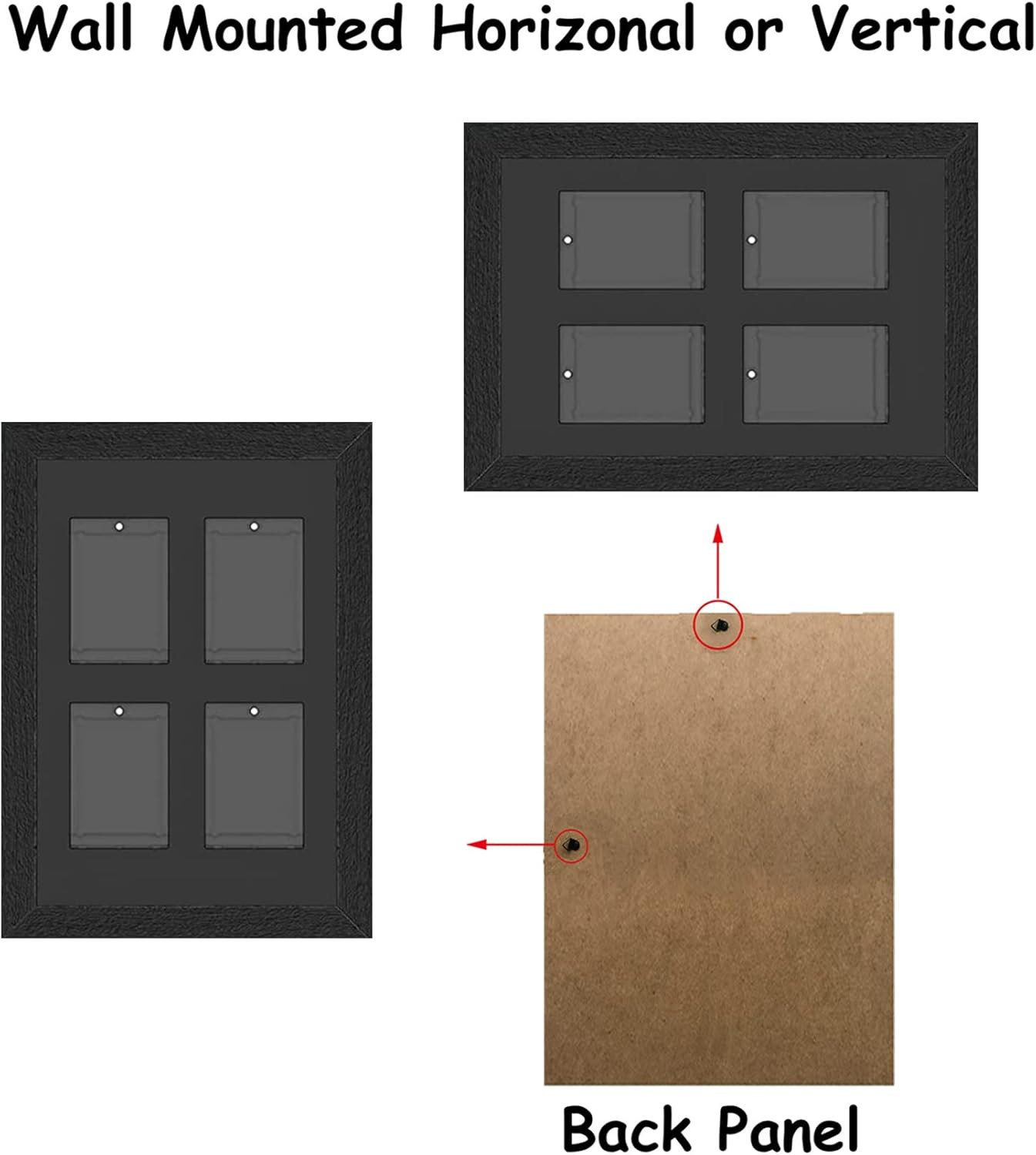 Graded Trading Card Display Case 4 PSA Slabs Sport Football Baseball Wood Frame
