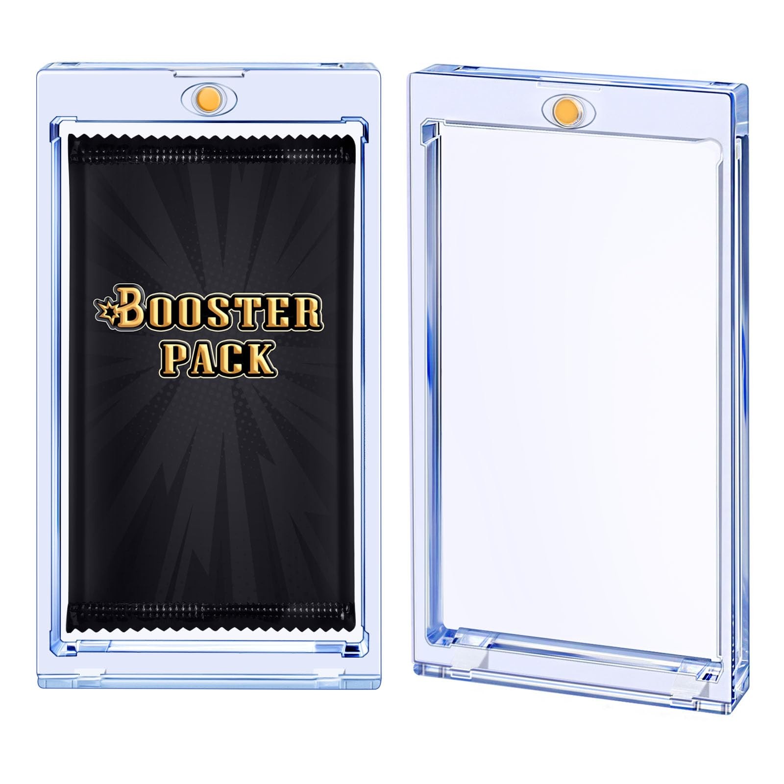 2 Pack Magnetic Booster Pack Holder UV Protection Crystal Clear Display