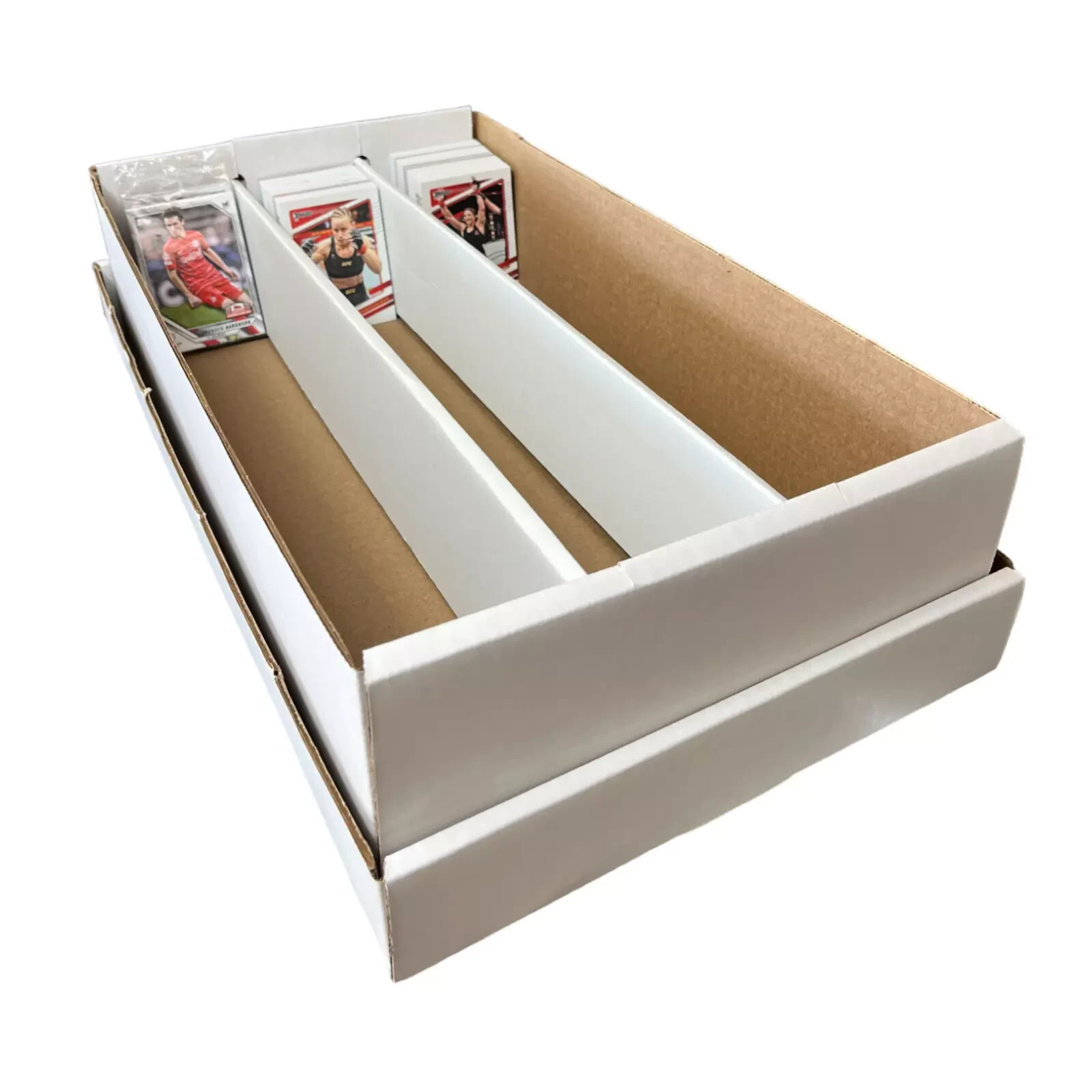 3 Premium 3000 Count Card Boxes 3-Row Trading Card Storage Box Woodhaven Trading